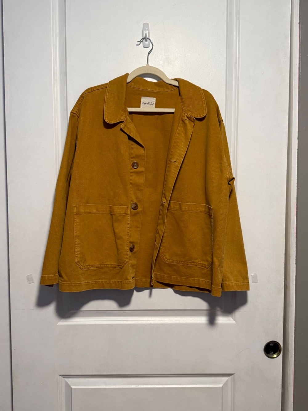 Antropologie Unpublished Chore Barn Coat Size Large Mustard - Picture 2 of 10
